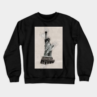 Statue of LIBERTY New York Monument Vintage Black and white Crewneck Sweatshirt